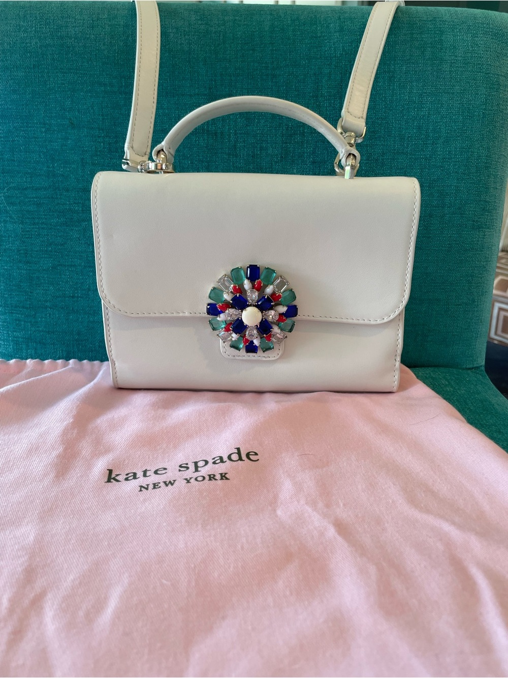 New Kate Spade Lovitt Firework Buckle Crossbody Bag with Dust Cover